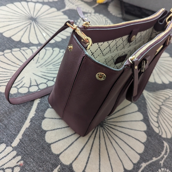 Kate Spade Newbury Lane Tote Satchel Purse Bag Burgundy Wine